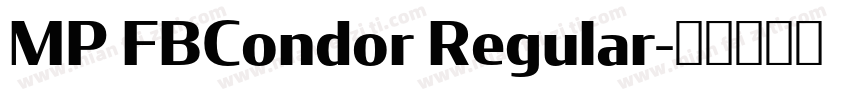 MP FBCondor Regular字体转换